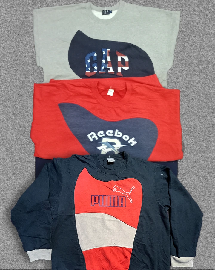 upcycled autentic mixed branded sweatshirt