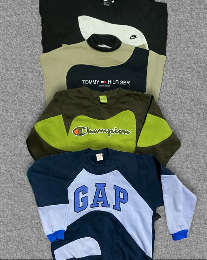 upcycled autentic mixed branded sweatshirt