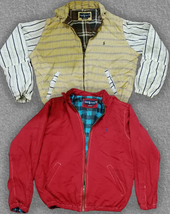upcycled polo harrington style jackets