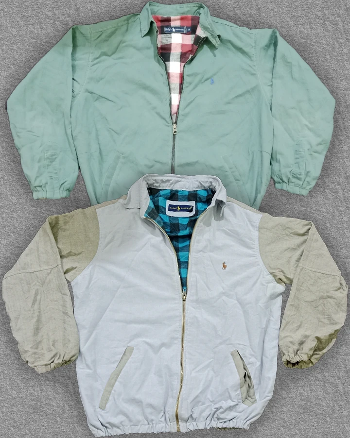 upcycled polo harrington style jackets