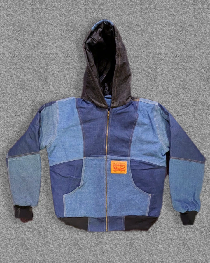 upcycled levis patchwork style jackets
