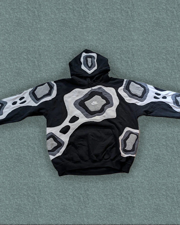 upcycled nike patchwork branded sweatshirt